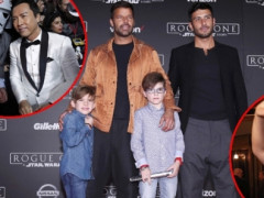 《侠盗一号》搞全球首映 Ricky Martin一家四口走红地毯