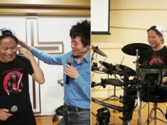 洪荣宏15岁帅儿曝光 打爵士鼓唱周杰伦《阿爸》