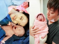 阿沁嫩妻顺利生下二宝 爱女“瞇眼卖萌”病房照萌爆