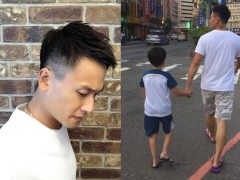 王建复单亲爸不心酸 帅牵9岁儿散步“有满满的爱”